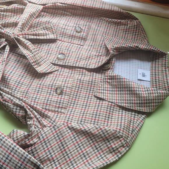 Cabi Houndstooth Trench Coat - Picture 7 of 13